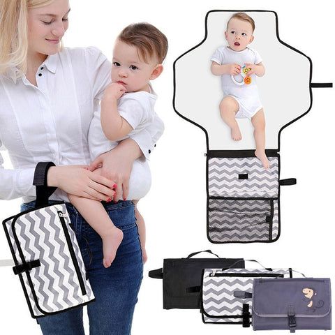 Portable Changing Pad with Pockets