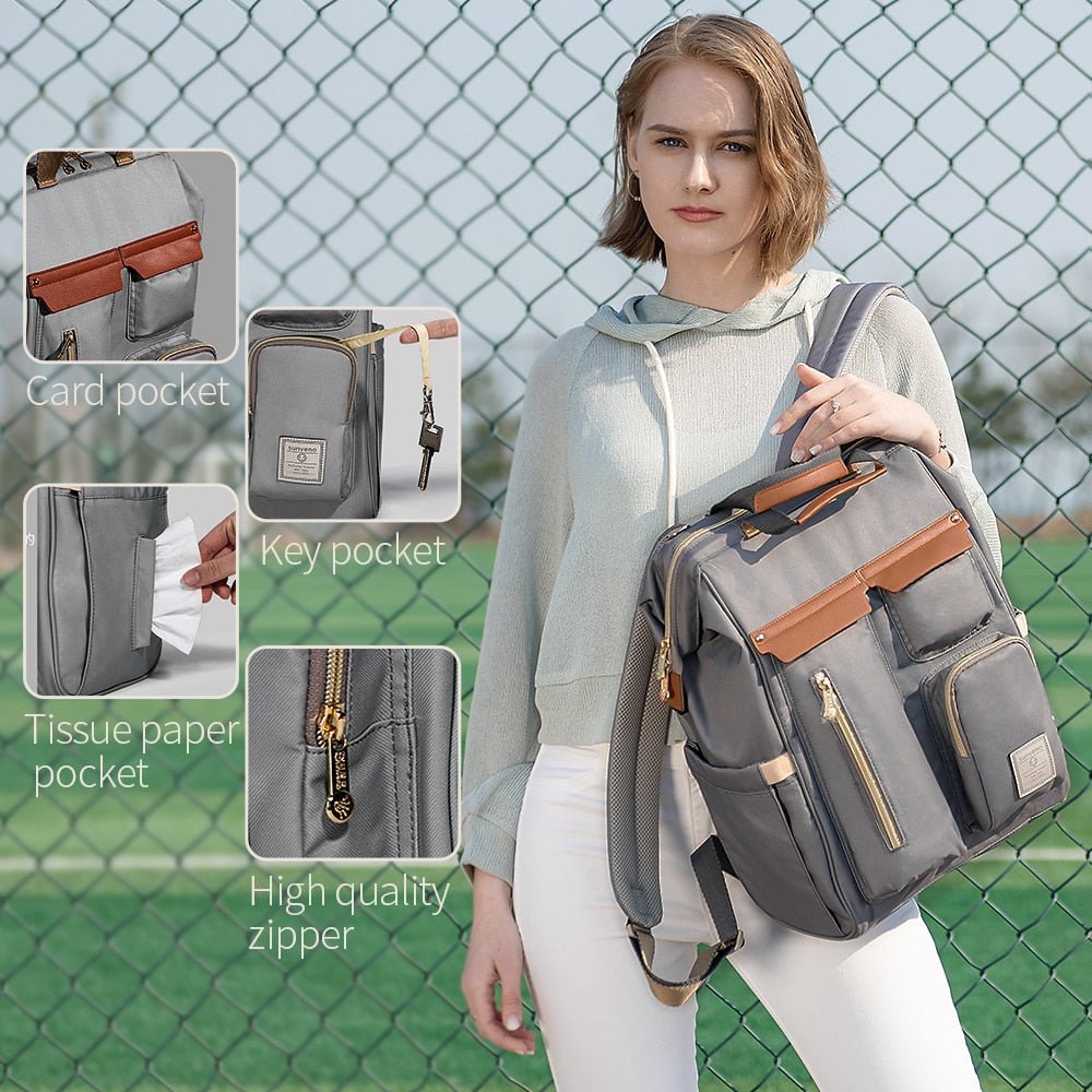 Elkie & Co. I Washable Diaper Bags + Vegan Leather Changing Mat